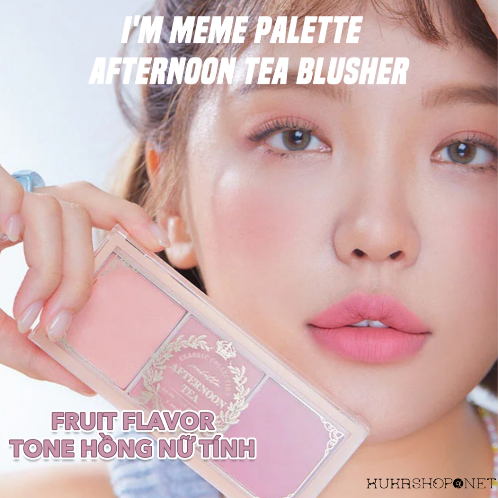 Bảng má hồng bảng phấn má 3 màu I’m Meme Afternoon Tea Blusher Palette 11.4g