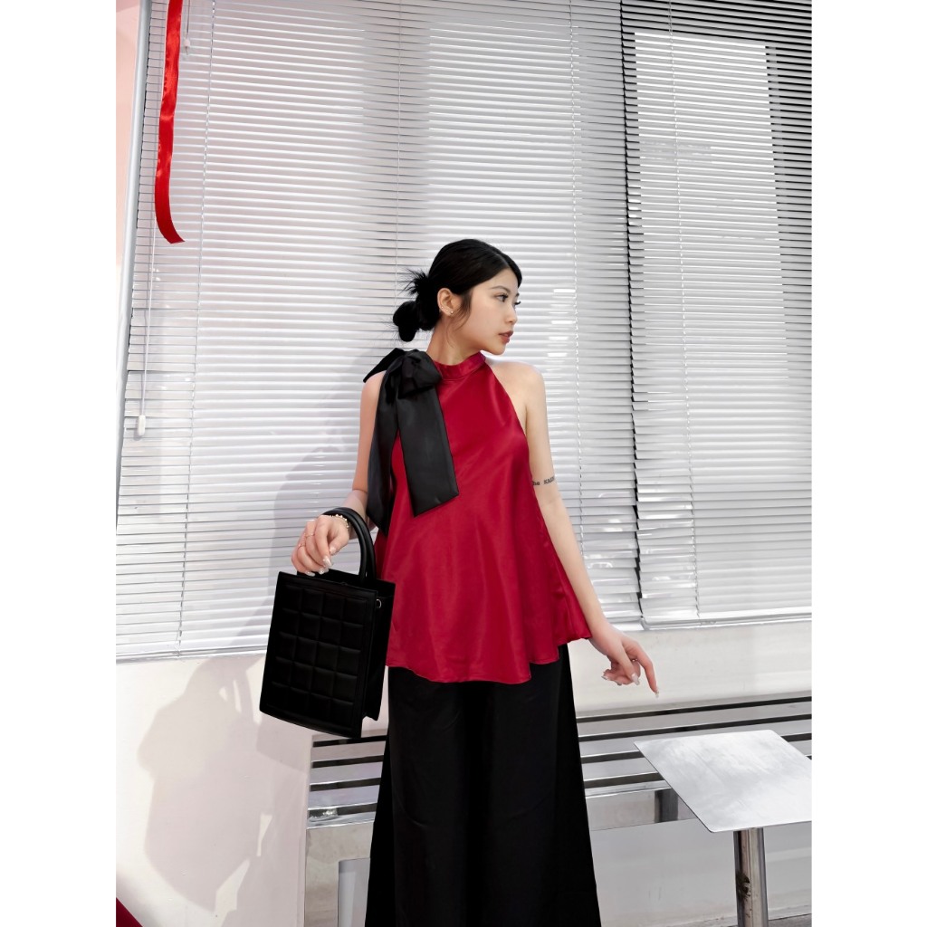 [ DÉ KAEN GOUT THIẾT KẾ ] - Áo yếm lụa thiết kế sang trọng - SILKY TOP