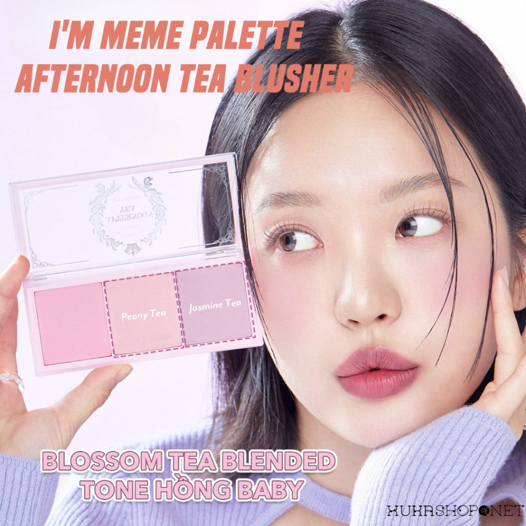 Bảng má hồng bảng phấn má 3 màu I’m Meme Afternoon Tea Blusher Palette 11.4g