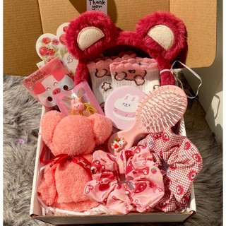 Set quà tặng sinh nhật, valentine cho nữ gấu dâu gồm phụ kiện tóc, khăn mặt tặng ngày lễ, kỉ niệm, Quà tặng sinh nhật