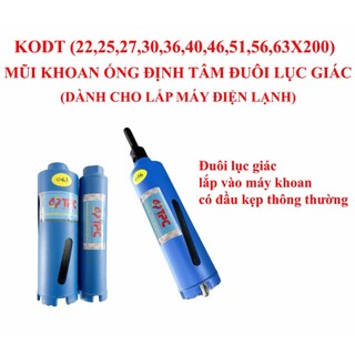 Mũi khoan ống rút lõi bê tông , mũi khoan ống định tâm đuôi lục giác TPC dài 200mm hàng chính hãng