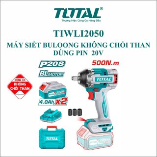Máy siết buloong không chổi than dùng pin LithiumIon 20V TOTAL TIWLI2050 hàng chính hãng