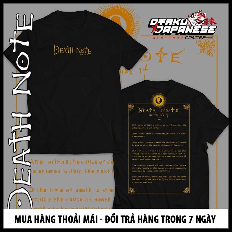 Áo thun anime death note - death note tutorial cực chất giá rẻ siêu HOT