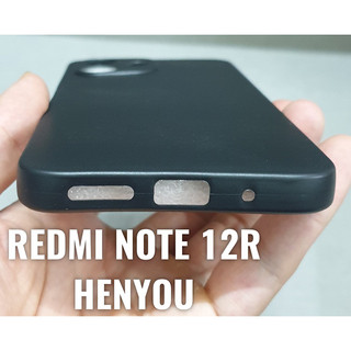 [Redmi Note 12R] Ốp lưng silicon dẻo đen cao cấp Henyou