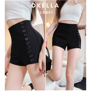 Quần short dance PHỐI CÚC siêu xinh, quần nữ lưng cao co giãn ôm dáng Okélla