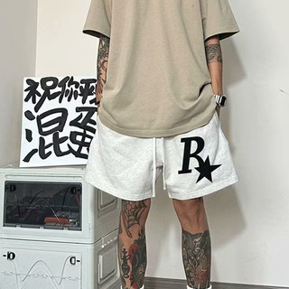 Quần short Nam Nữ Chữ R Sao, Quần short đùi unisex basic nam nữ cá tính Menswear .