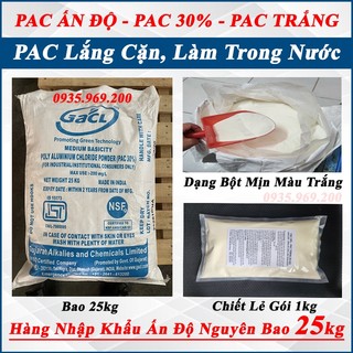 5kg pac 30% ấn độ, pac trắng, pac lắng cặn làm trong nước