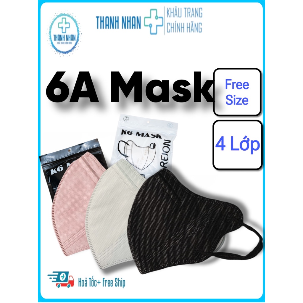 Khẩu Trang 6A An Phong 4 Lớp Kháng Khuẩn,Chống Nắng Ưu,Chống Tia Uv,Hàng Chính Hãng Công Ty