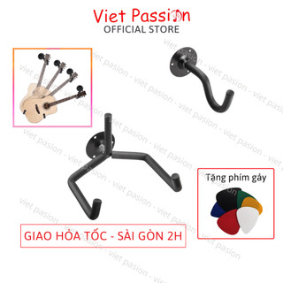 Bộ giá treo đàn guitar móc treo đàn nằm nghiêng treo tường đàn guitar acoustic classic ghita bass điện Viet Passion HCM