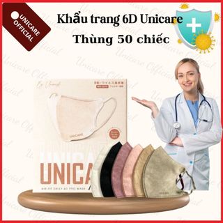 Khẩu trang unicare 6d pro mask quai chun mềm mại sỉ khẩu trang 89