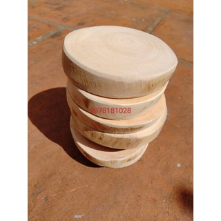 Lát gỗ, đế gỗ bóc vỏ Decor đk 5cm-10cm