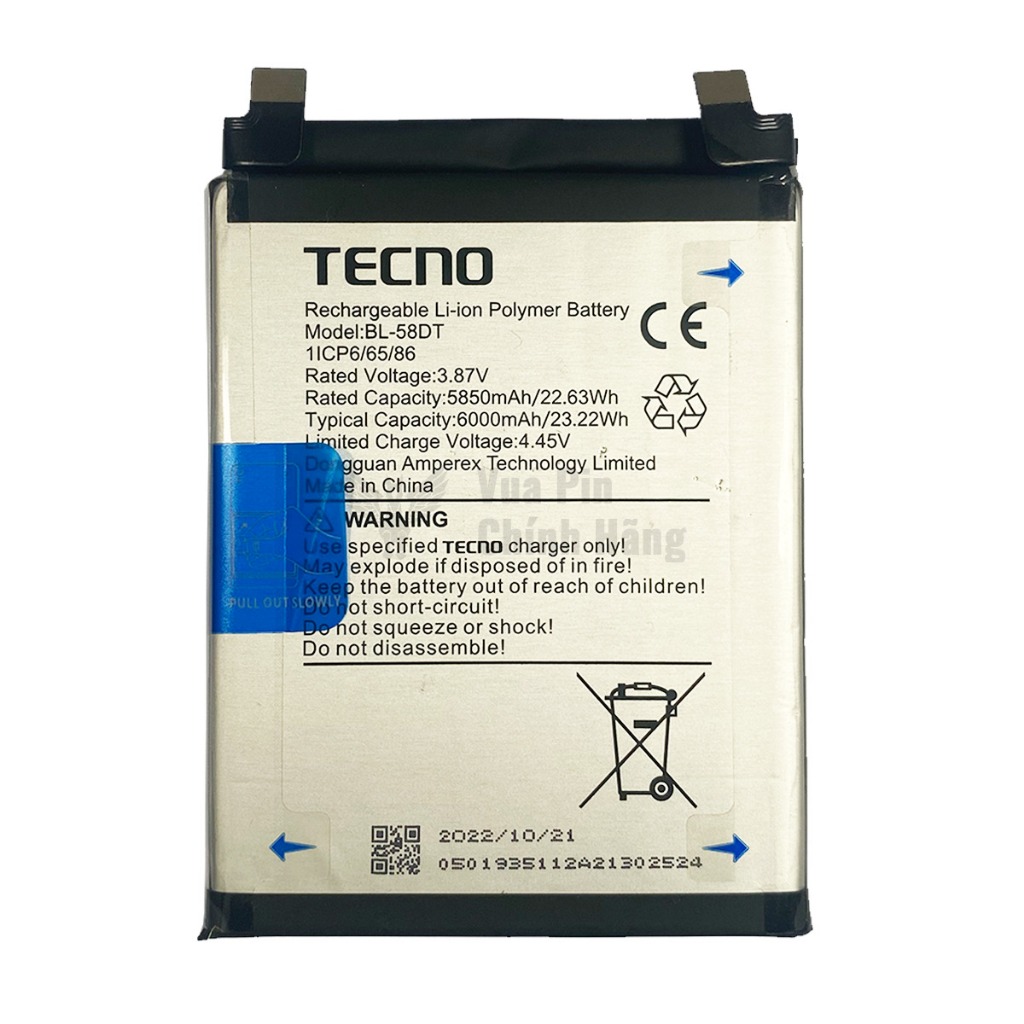 Pin Pin điện thoại Tecno Pova 4 Pro chính hãng mã BL-58DT