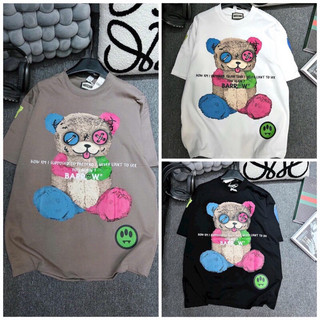 [ Rẻ vô địch ] Áo thun chất cotton khô 3158 form rộng tay lỡ - Gấu nhiều màu