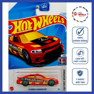 Xe mô hình hot wheels basic police cảnh sát '15 dodge charger srt htb56.