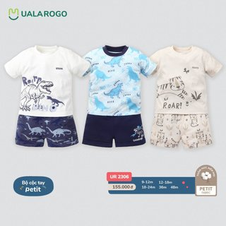Bộ cộc tay sợi petit Uala rogo cho bé 9m  - 48m
