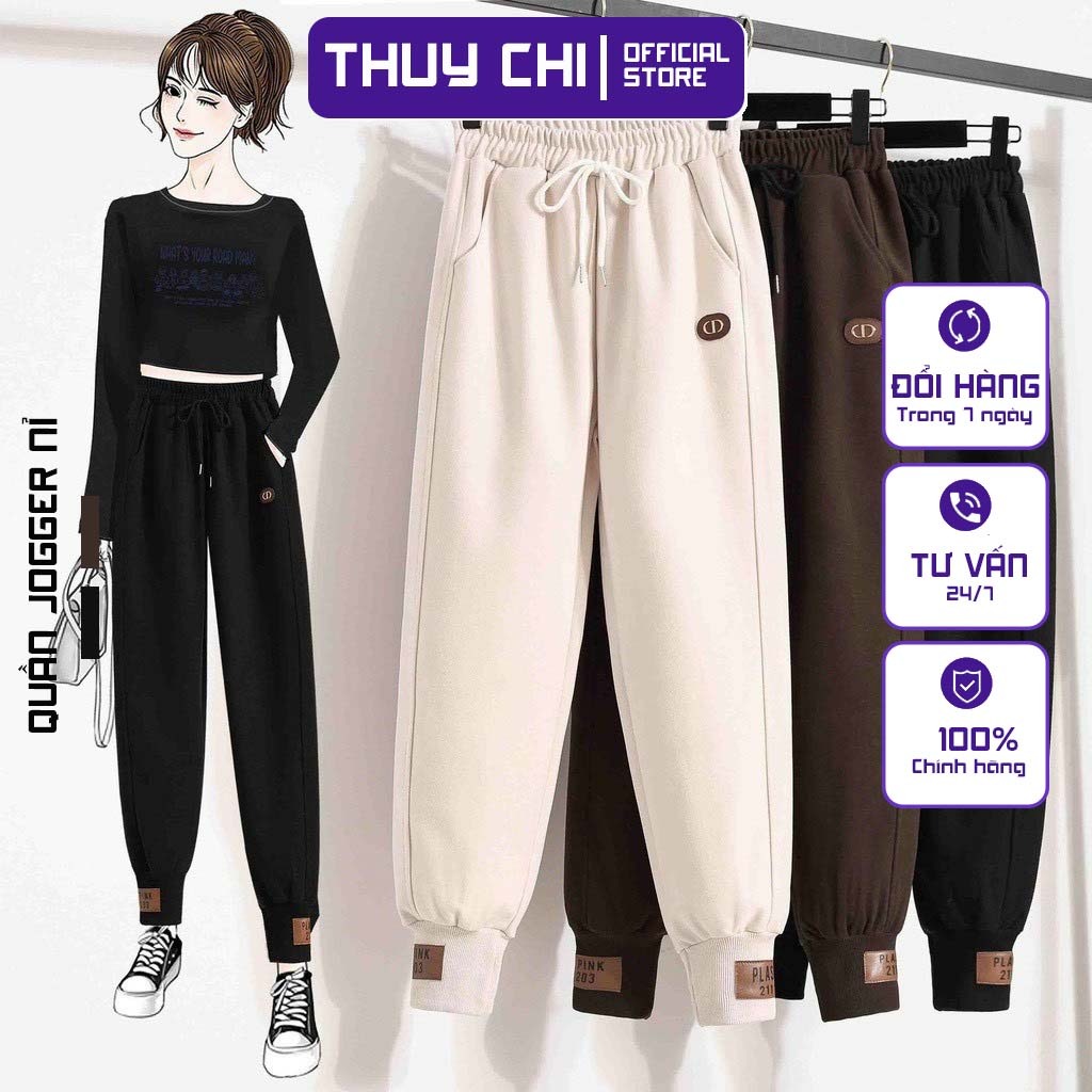 Quần Jogger Nỉ Dày Dặn Ấm Áp 2 Màu Đen Nâu Chất Liệu Mềm Mịn-TCS- Mã 72
