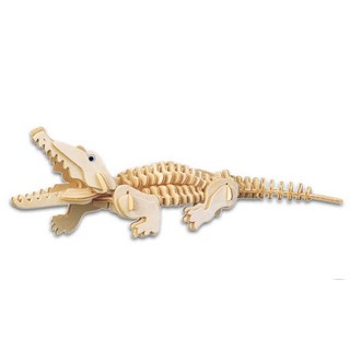 Đồ Chơi Lắp Ghép Gỗ 3D Con Cá Sấu An Toàn Cho Bé