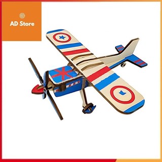 Đồ chơi lắp ghép gỗ 3D Máy bay biểu diễn