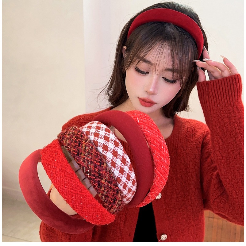 Cài Tóc Tết Màu Đỏ May Mắn, Bờm Tóc