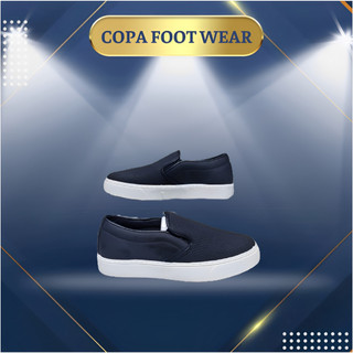Giày slip on , giày lười nam đen kẻ - gslipon10 - copa footwear
