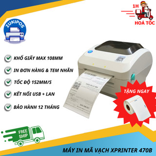 Máy in mã vạch nhiệt, in đơn hàng Xprinter XP-470B