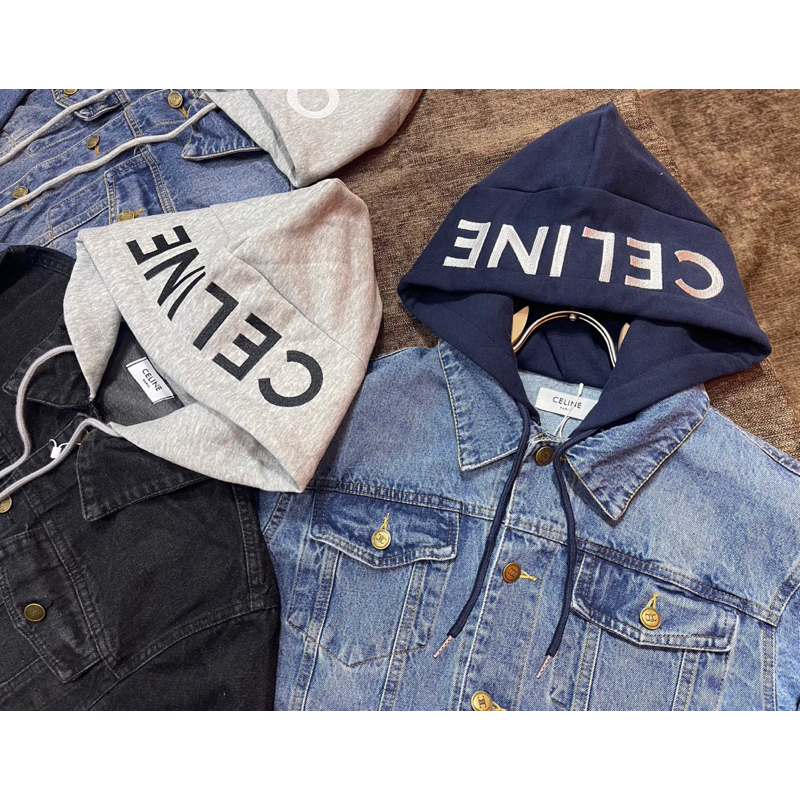 Áo Khoác Bò CELIINE Mũ Hoodie Cao Cấp