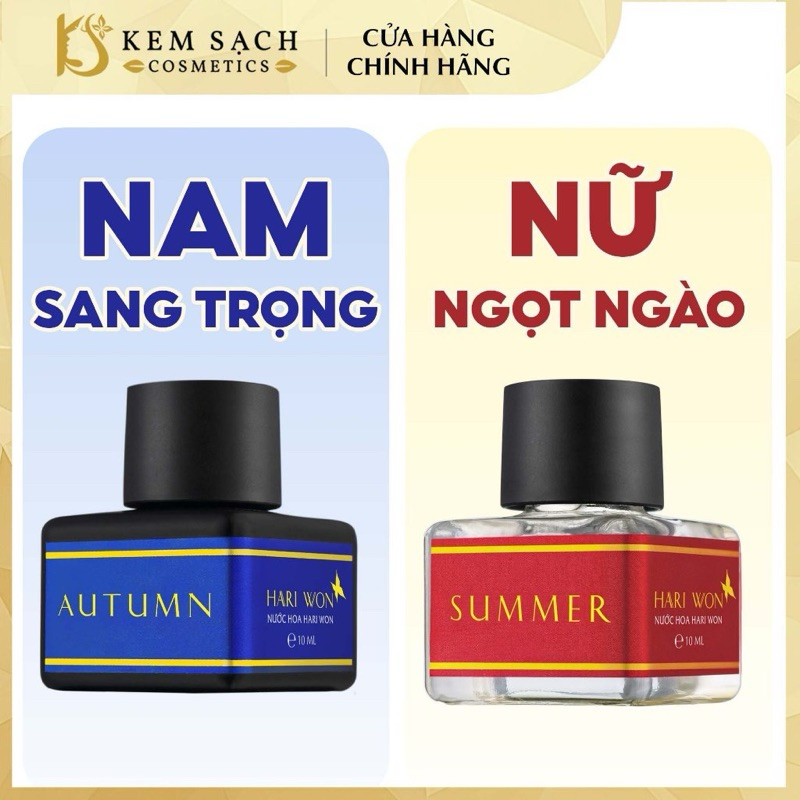 Combo 2 chai nước hoa HARI WON/ lưu hương lâu /chai 10ml
