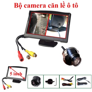 Bộ Màn hình taplo ô tô và canera cặp lề. Màn hình 5 inch. Camera căn lề vỏ hợp kim chống nước, nhỏ gọn, sắc nét HN03