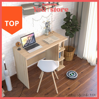 Bàn học có kệ sách hàn quốc, Bàn làm việc gỗ đa năng dài 1m, bàn học sinh viên, Bàn làm việc có kệ, Bàn đẹp Nội Thất YOU