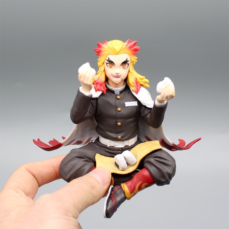 &lt;12CM&gt; Mô hình Rengoku ăn cơm Kimetsu No Yaiba