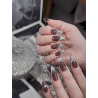 Sơn gel mắt mèo ánh trăng ( màu trắng  ko ánh đen nền)