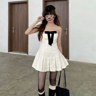 Đầm grace cúp ngực đính nơ