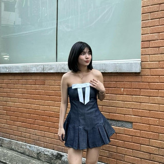 Đầm Grace Cúp Ngực Đính Nơ