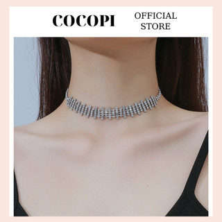 Dây chuyền đá chocker ziczac sang chảnh Cocopi VC056