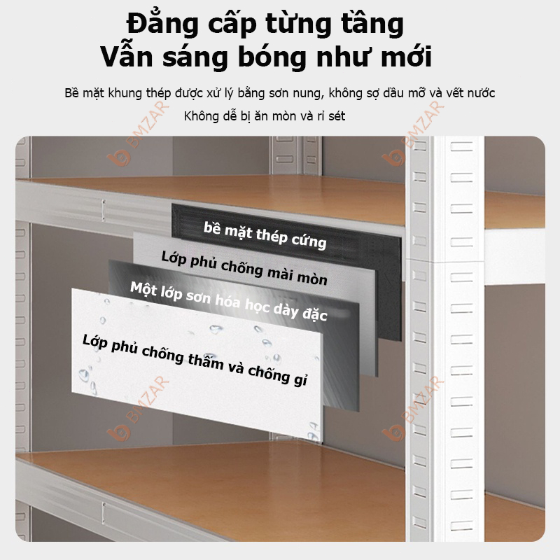 Kệ Sắt gỗ V Lỗ Đa Năng 2 màu - Kệ Sắt  thiết kế lỗ dễ dàng lắp đặt không cần ôc vít Chịu được 200kg | BigBuy360 - bigbuy360.vn