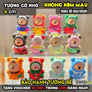 Sỉ Tượng tô màu GẤU ĐI HỌC size S, thạch cao trắng (Không kèm màu), luyện vẽ, decor