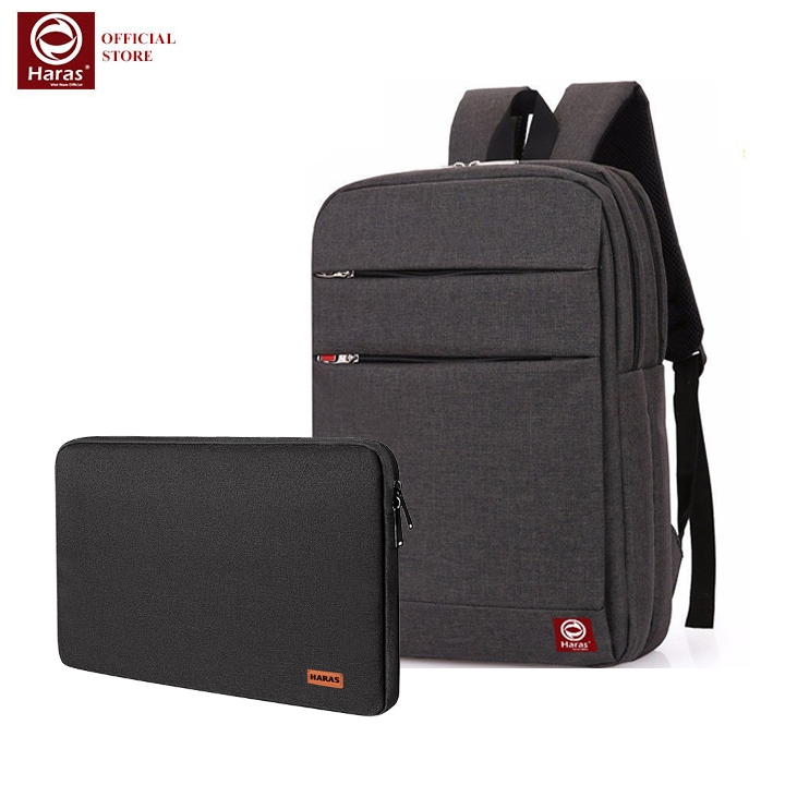 Combo Balo Laptop Và Túi Chống Sốc Bảo Vệ Máy Tính HARAS 099001