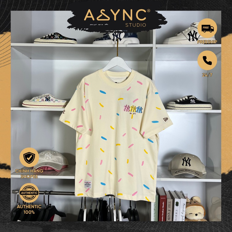 (Auth) Áo Thun New Era x MLB Ny Candy Màu Kem CODE: 13718777 - Async Studio