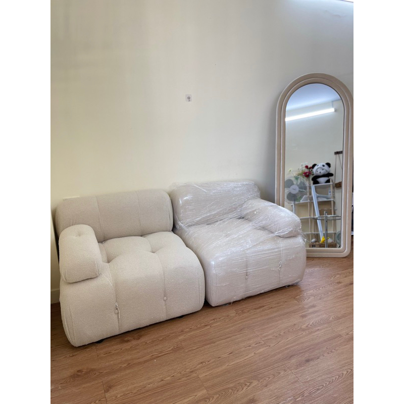 Sofa lông cừu múi vuông tách rời, ghế sofa phong cách hàn quốc, chât lượng tặng kèm gối | BigBuy360 - bigbuy360.vn