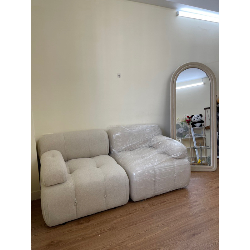 Sofa lông cừu múi vuông tách rời, ghế sofa phong cách hàn quốc, chât lượng tặng kèm gối | BigBuy360 - bigbuy360.vn