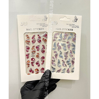 Sticker miếng dán móng hoa nổi 5D trang trí nail
