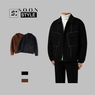 Áo khoác dạ Soonvn, style hàn quốc,chất liệu dạ ép cao cấp_KT01