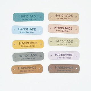 Tag handmade mác quần áo in chữ handmade nhiều màu