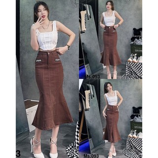 Chân váy đuôi cá jeans nữ ôm dáng cách điệu ulzzang, chân váy cá nữ siêu dài co giãn lưng cao phong cách chuẩn hàn