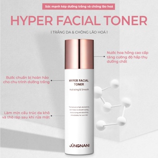 Nước hoa hồng JUNGNANI Hyper Facial Toner dưỡng ẩm trắng da cho da dầu mụn