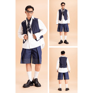 Áo Gile Nam Cao Cấp Trương Thanh Long MA52 Cổ Áo Chữ V Màu Xanh Navy