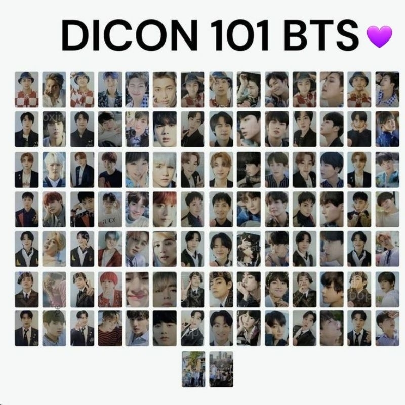 ||BTS|| Lẻ card off Dicon 101 BTS chính hãng