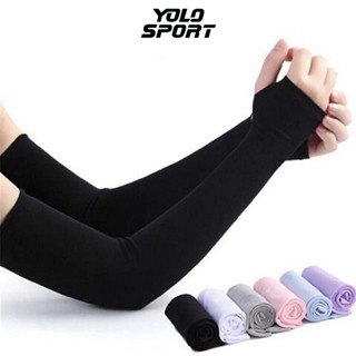 Găng Tay Chống Nắng Xỏ Ngón Kiểu Hàn Quốc Bao Cánh Tay Đi Phượt Chơi Thể Thao Co Giãn Chống Tia UV (1 Đôi) - YOLO SPORT