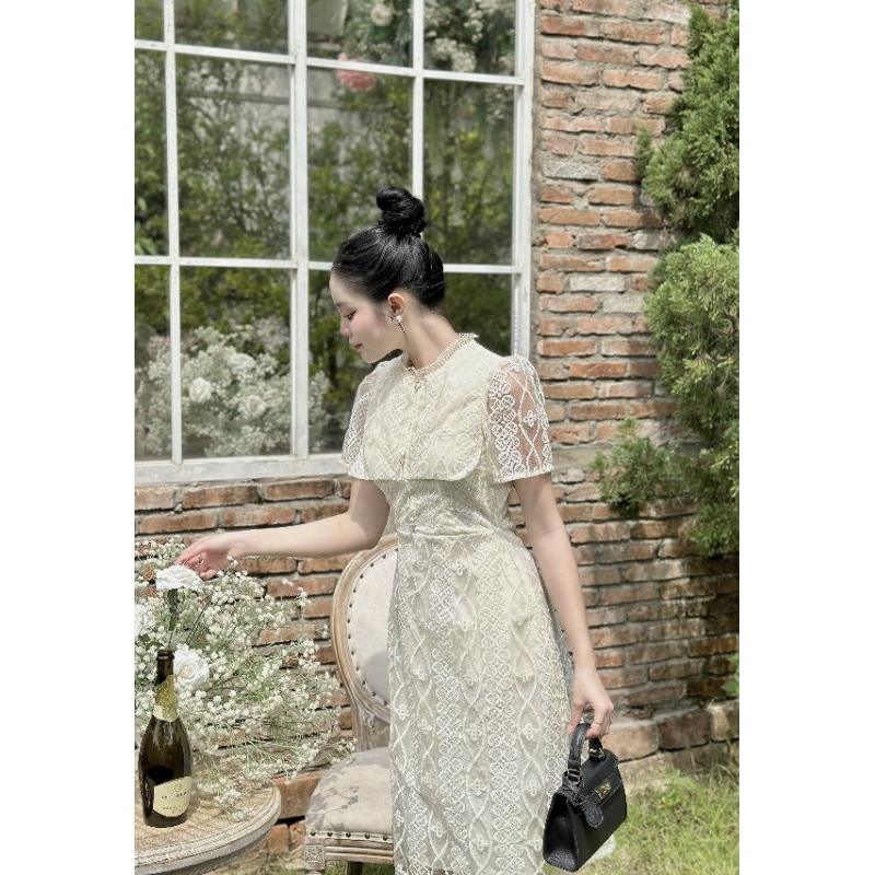 ĐẦM DÀI REN HOA THIẾT KẾ