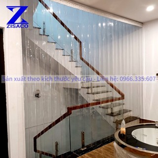 Rèm nhựa ngăn lạnh điều hòa zisaco , dày 1,5mm và 2mm, rèm nhựa pvc trong suốt